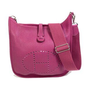 HERMES Evelyne3 PM Troyes Crossbody Shoulder Bag Taurillon Clemence Purple Based
